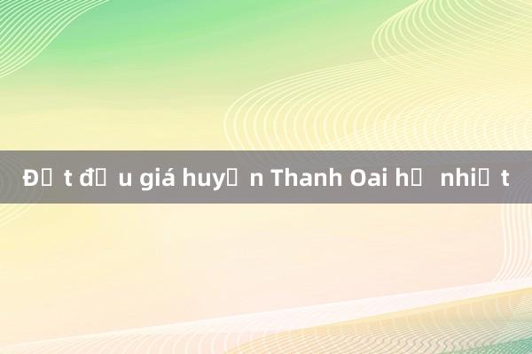 Đất đấu giá huyện Thanh Oai hạ nhiệt