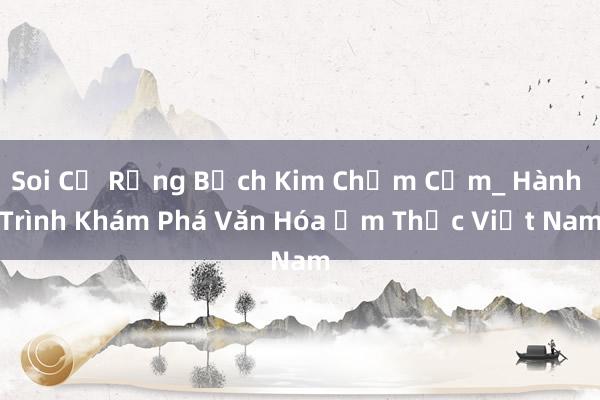 Soi Củ Rừng Bạch Kim Chấm Cơm_ Hành Trình Khám Phá Văn Hóa Ẩm Thực Việt Nam