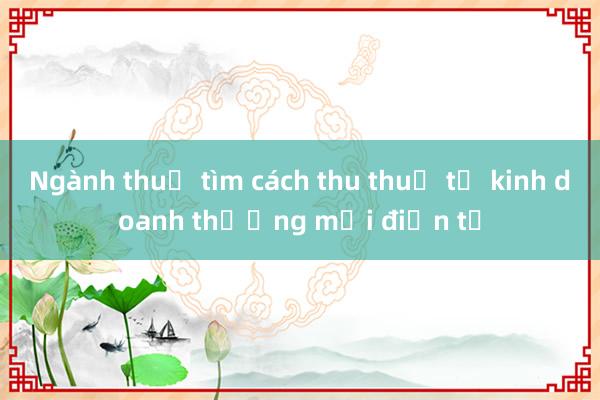 Ngành thuế tìm cách thu thuế từ kinh doanh thương mại điện tử